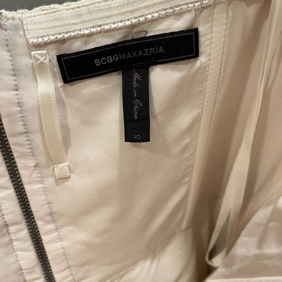 BCBG Strapless Cream Colored Size 10 Dress - Picture 3 of 3